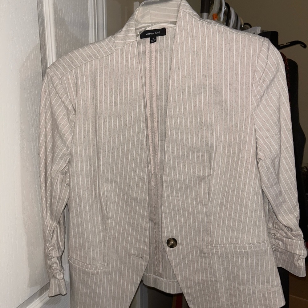 striped blazer
